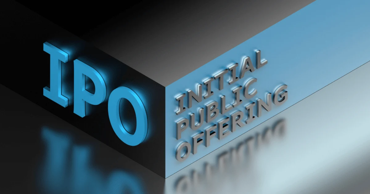 Ipo Letters Spelled out Blue and Black